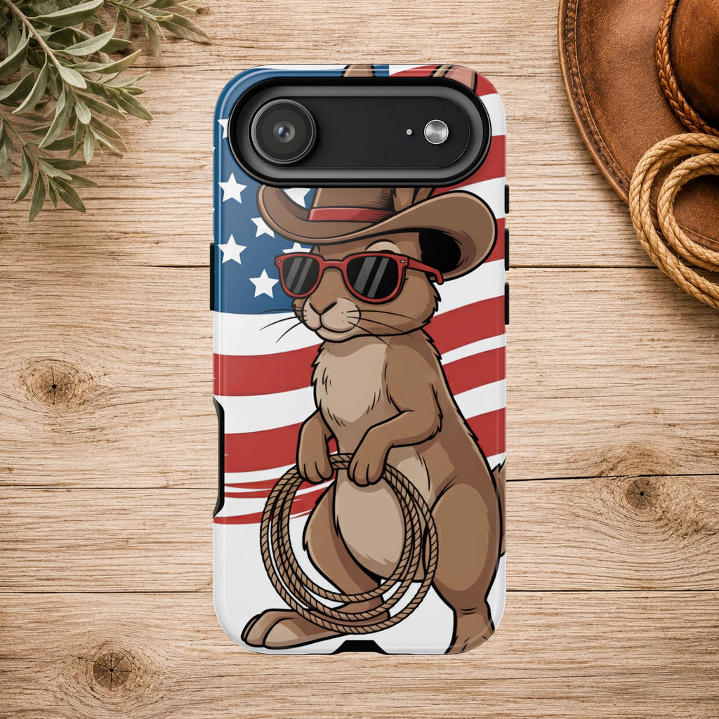 Patriotic Cowboy Bunny Phone Case