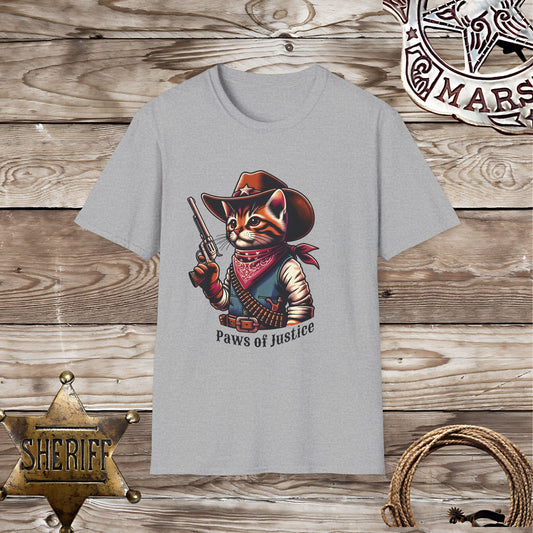 Paws of Justice Cat Sheriff-T-Shirt