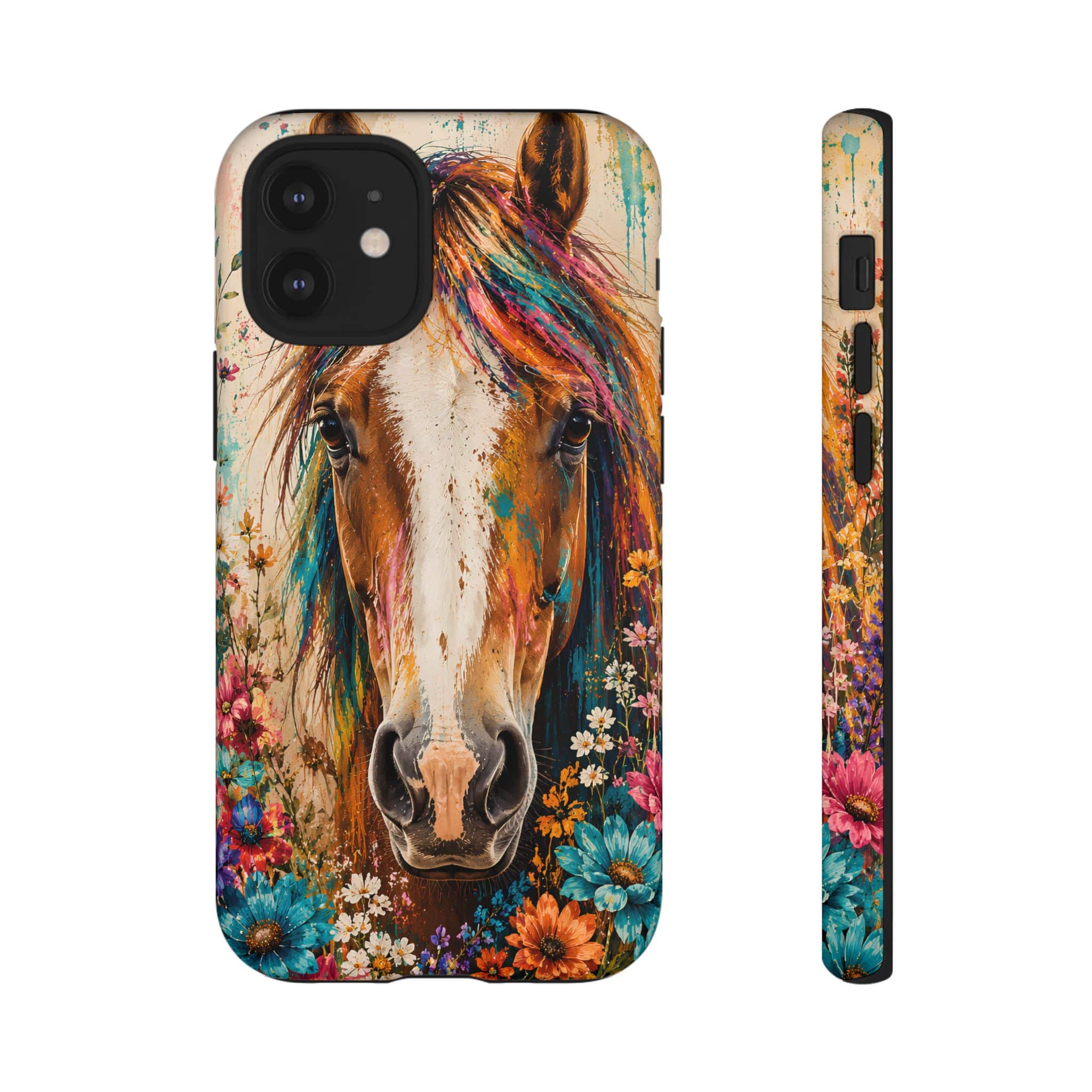 Boho Wildflower Horse Phone Case