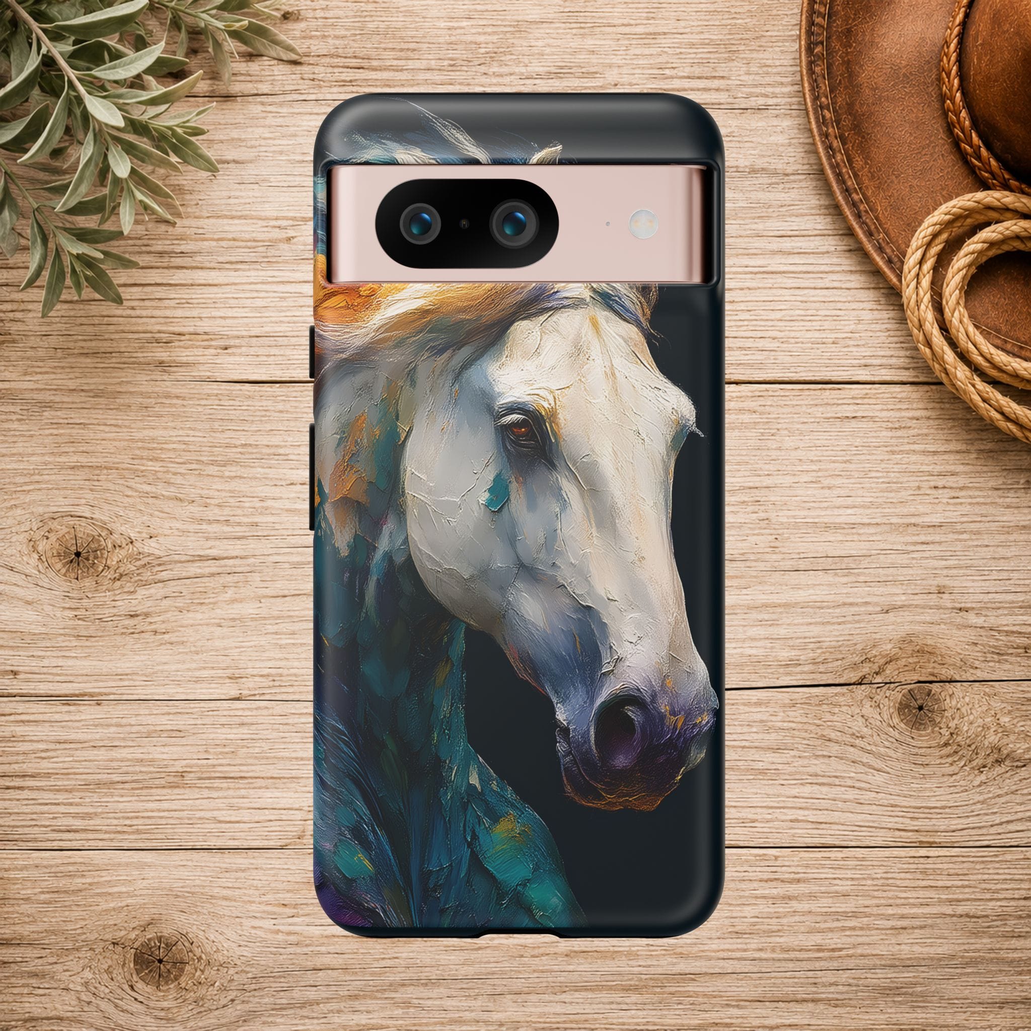 White Horse Art Phone Case