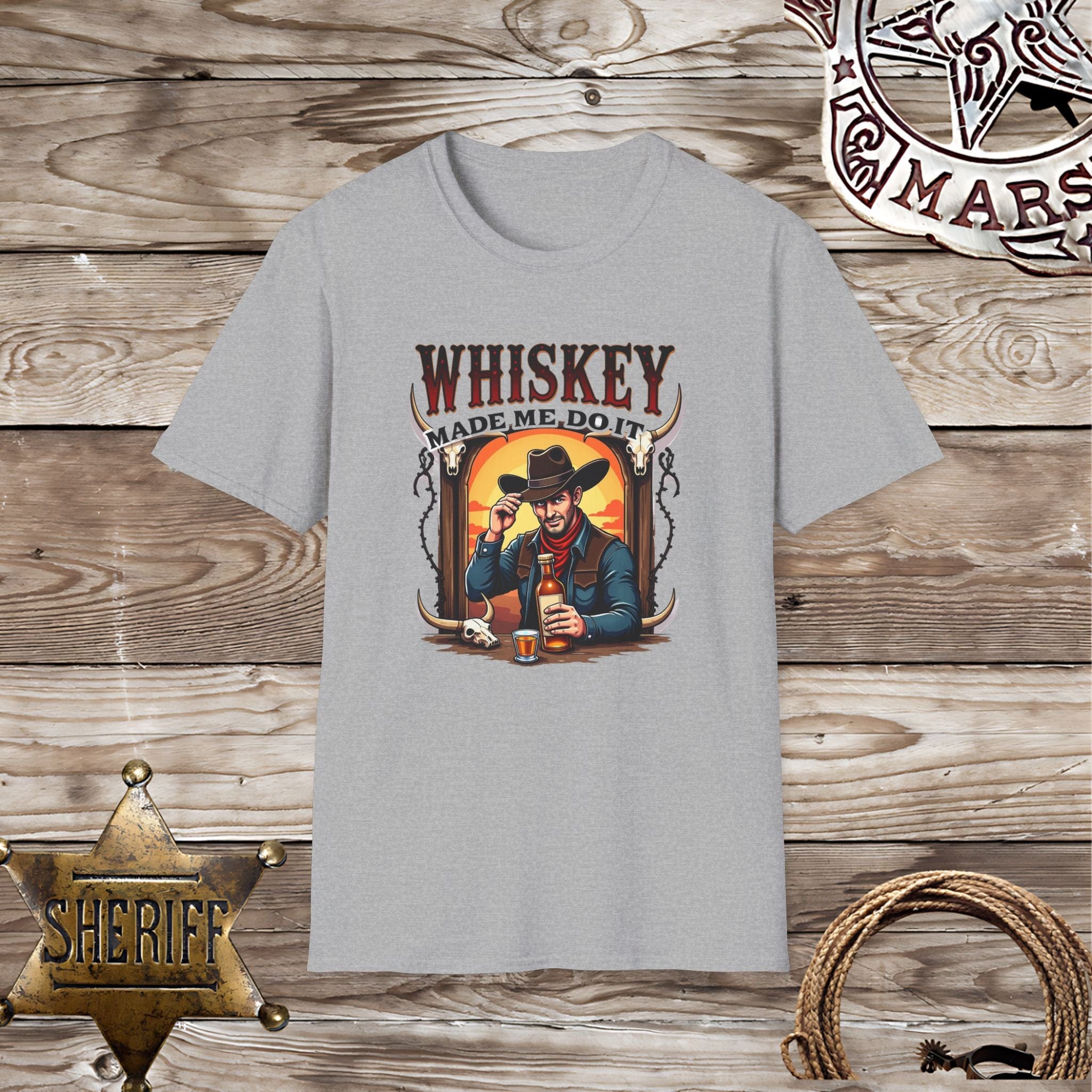 Whiskey Made Me Do It-T-Shirt