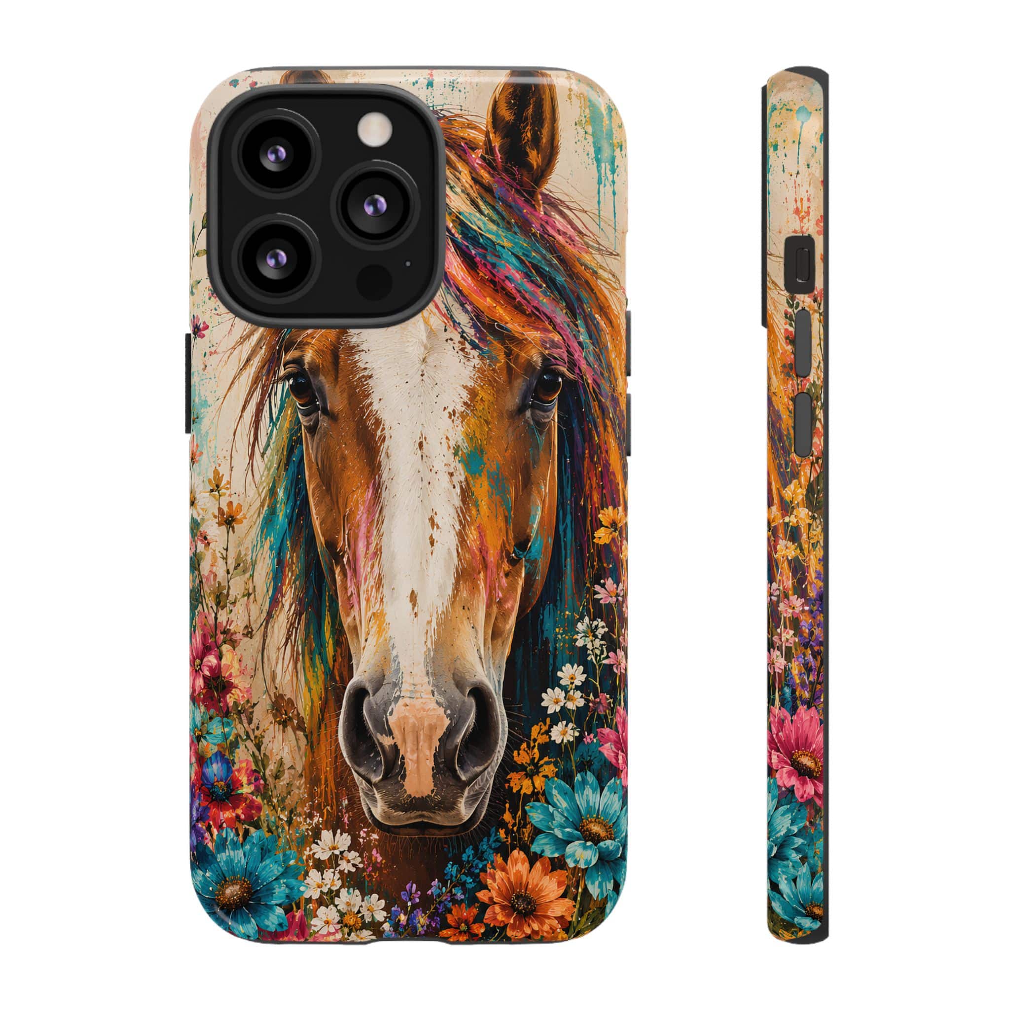 Boho Wildflower Horse Phone Case