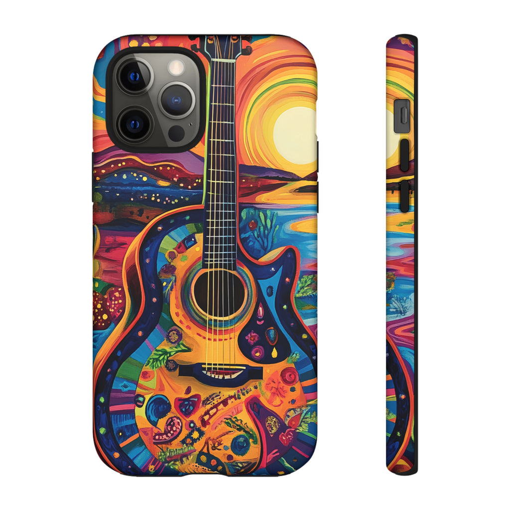 Psychedelic Sunset Guitar Phone Case