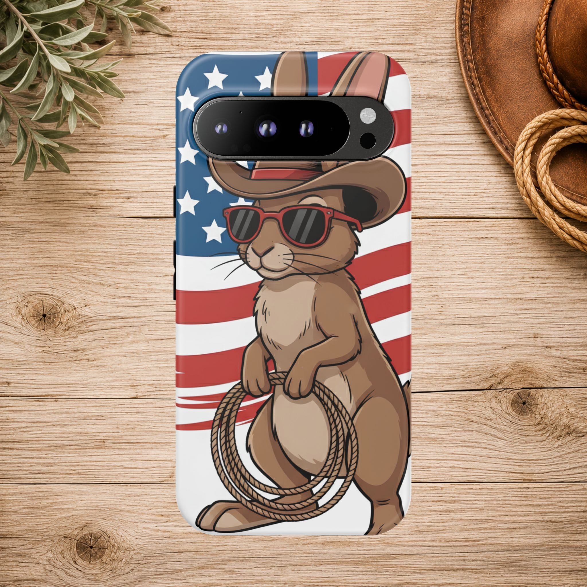 Patriotic Cowboy Bunny Phone Case