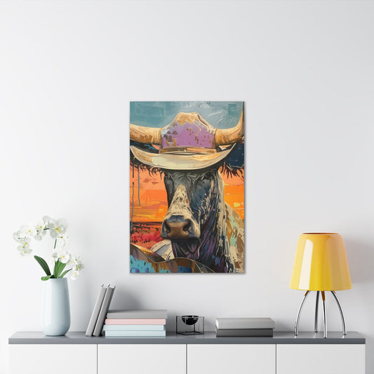 Canvas Stretched, Cow Hat