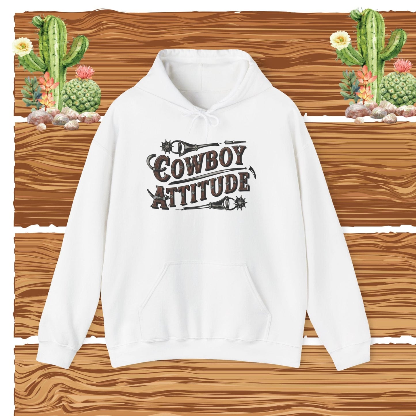 Unisex Heavy Blend™ Hooded Sweatshirt -Cowboy Attitude