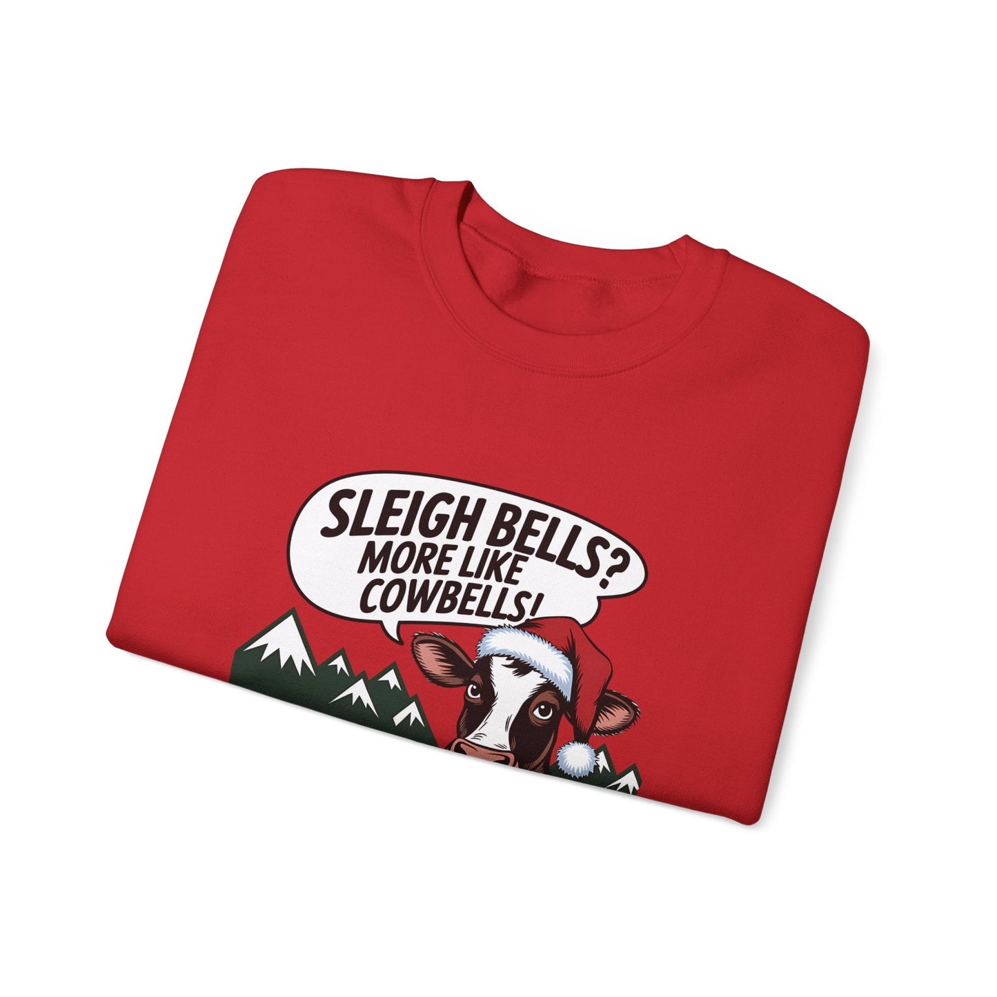 Unisex Heavy Blend™ Crewneck Sweatshirt -Sleigh Bells Cow Bells