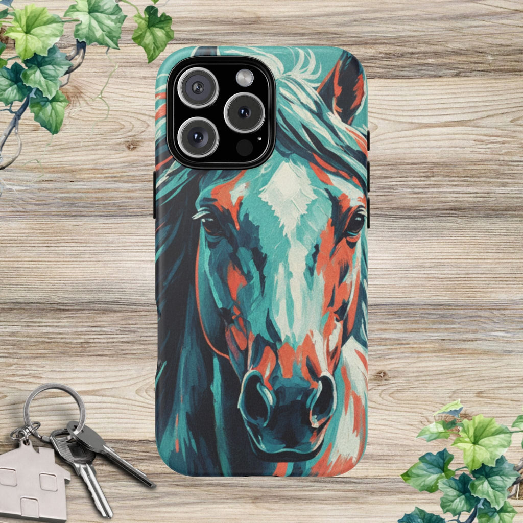 Colorful Horse Head – Turquoise