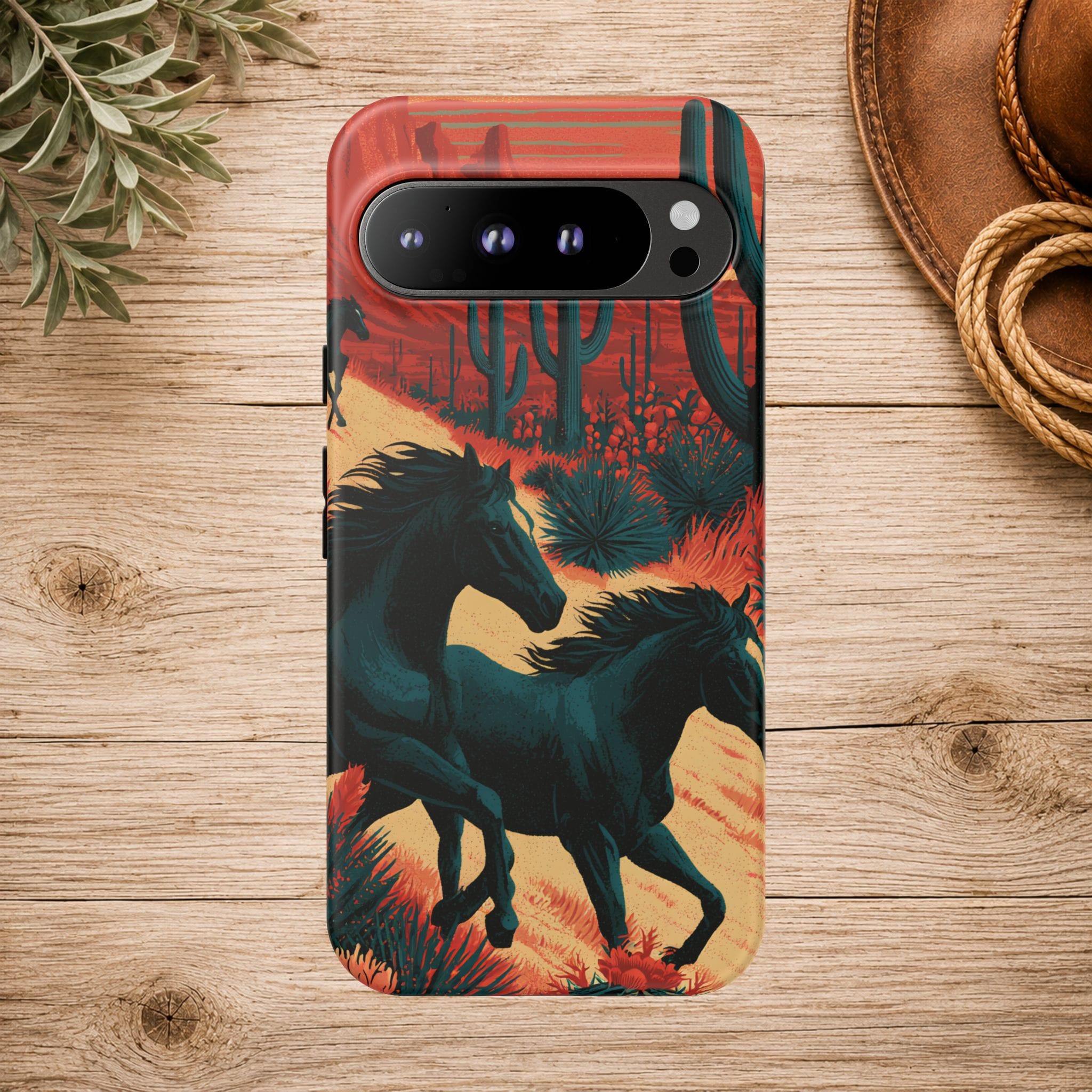 Desert Run Wild Horse Phone Case