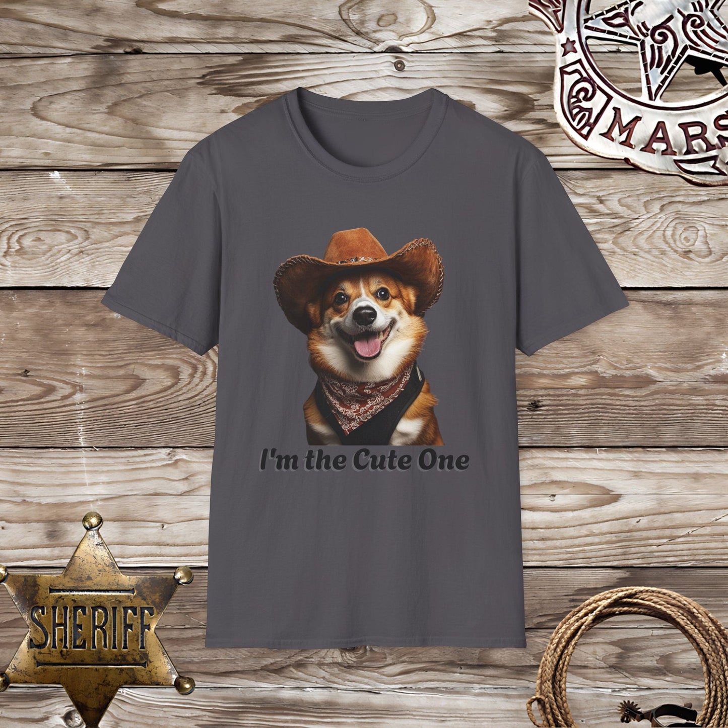 Softstyle Unisex T-Shirt: Corgi I'm the Cute one