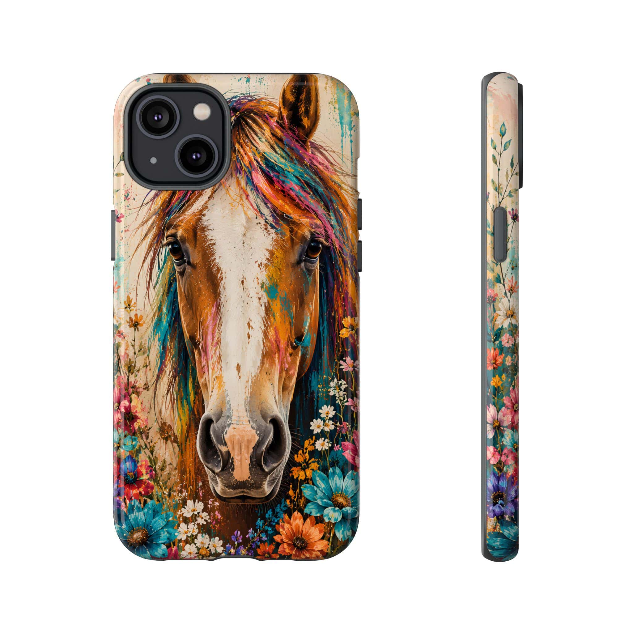 Boho Wildflower Horse Phone Case