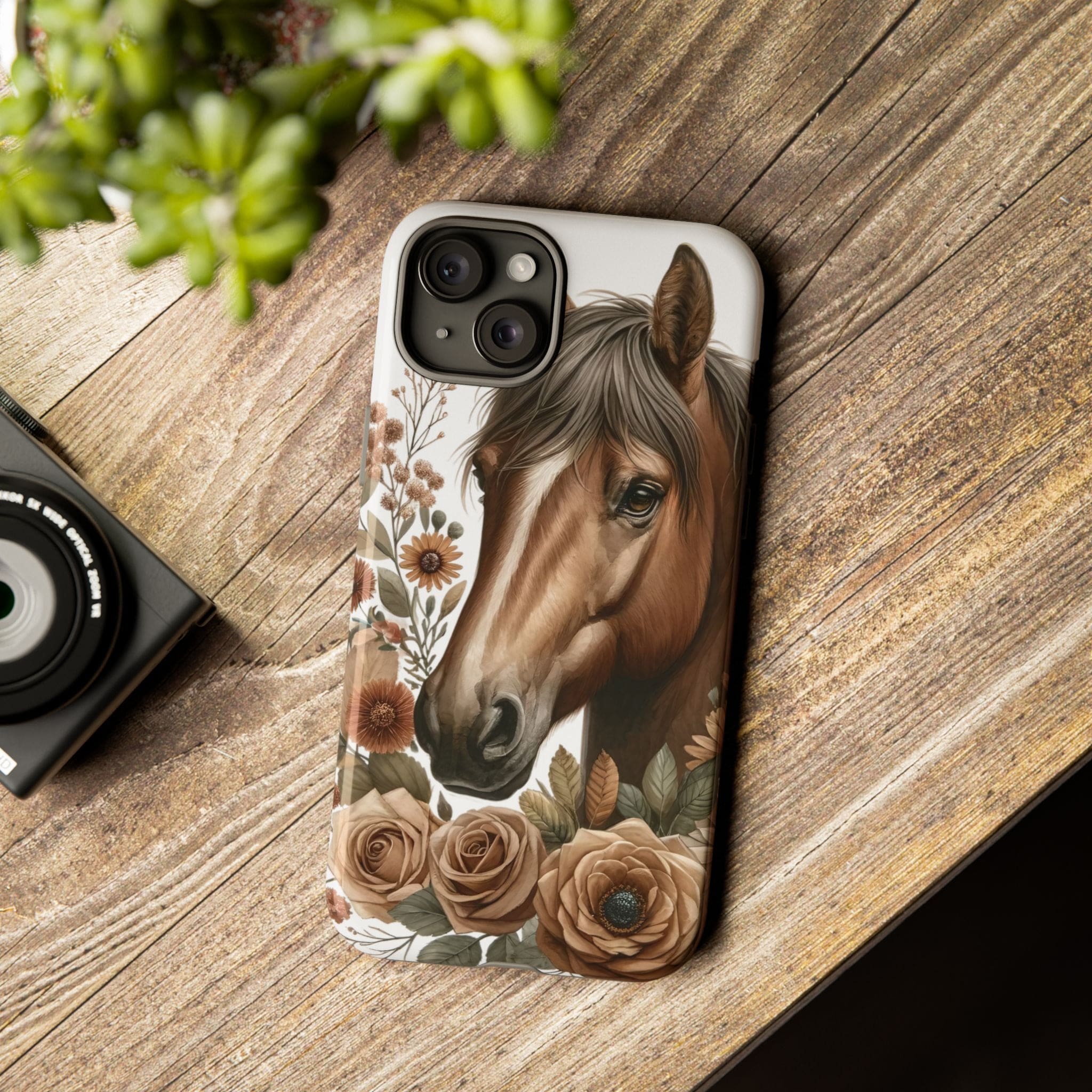 Painted Horse & Roses – Phone Case