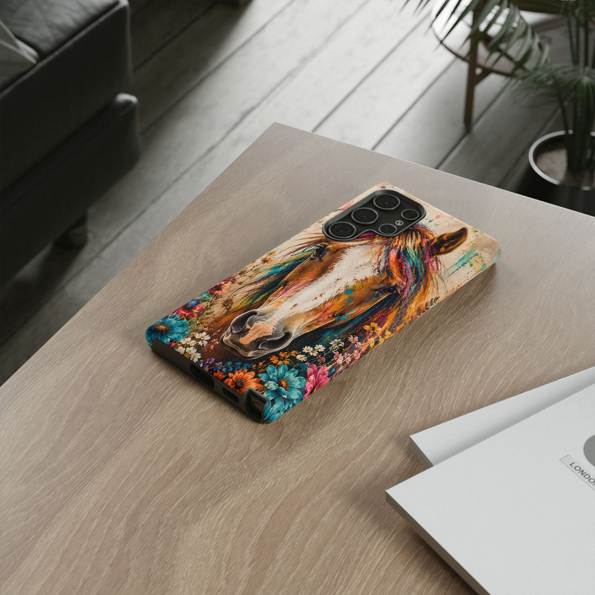 Boho Wildflower Horse Phone Case