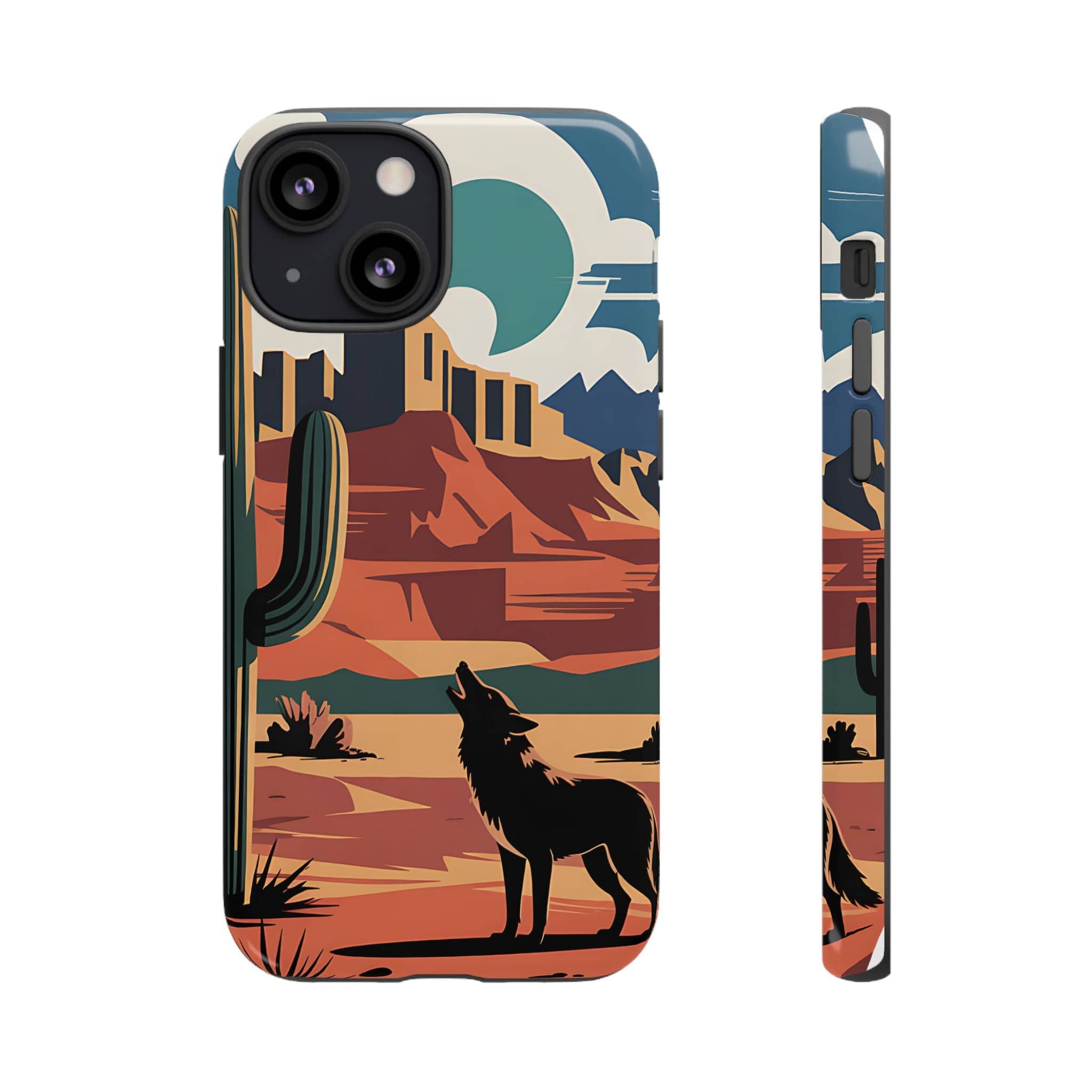 Mountain and Wolf -Phone Case