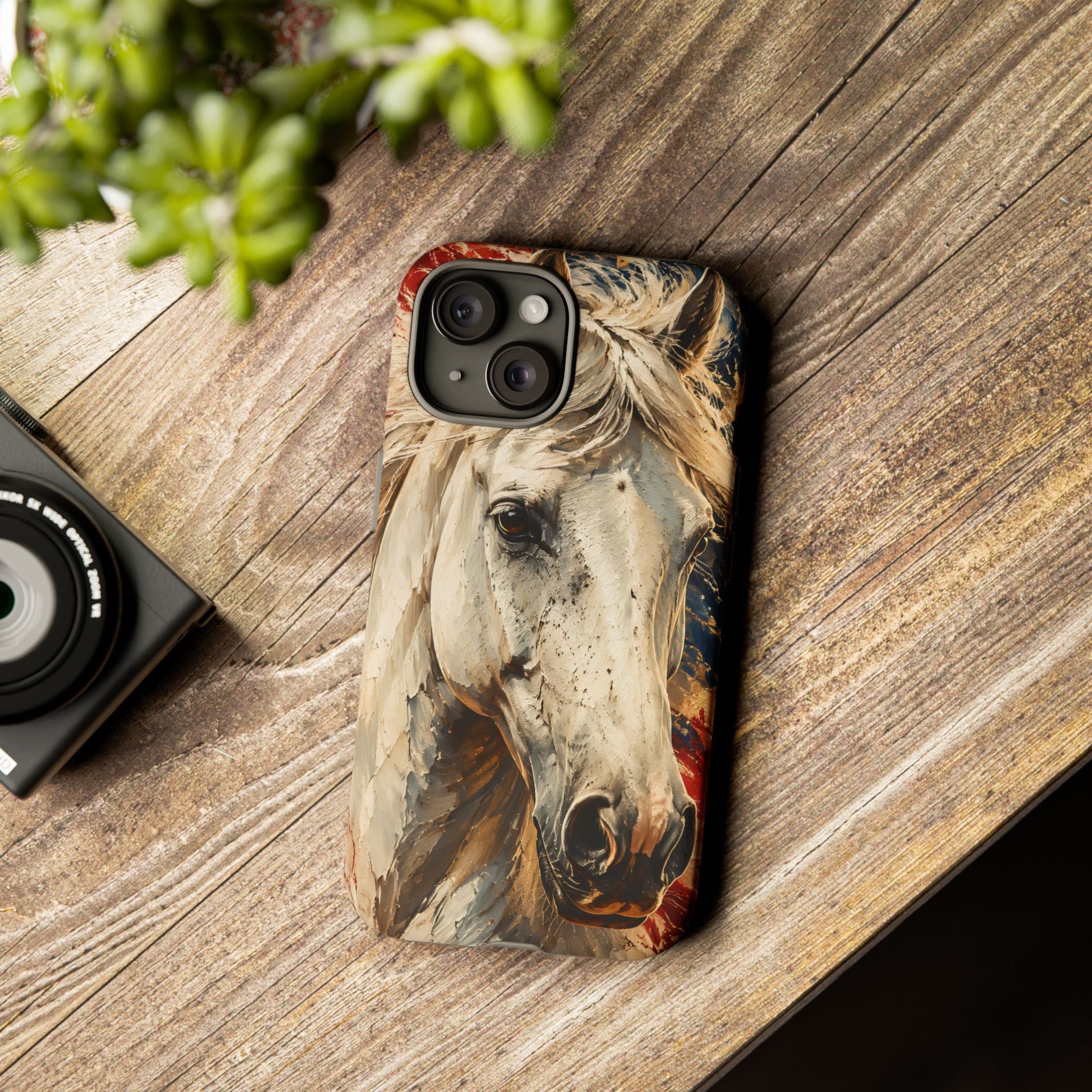Patriotic White Horse Phone Case