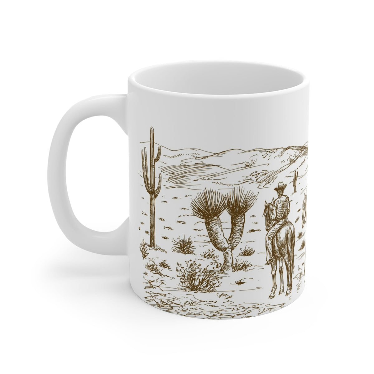 Cowboy Trail Sketch Coffee Mug