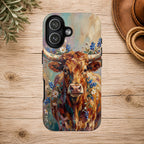 Texas Bluebonnet Longhorn Phone Case