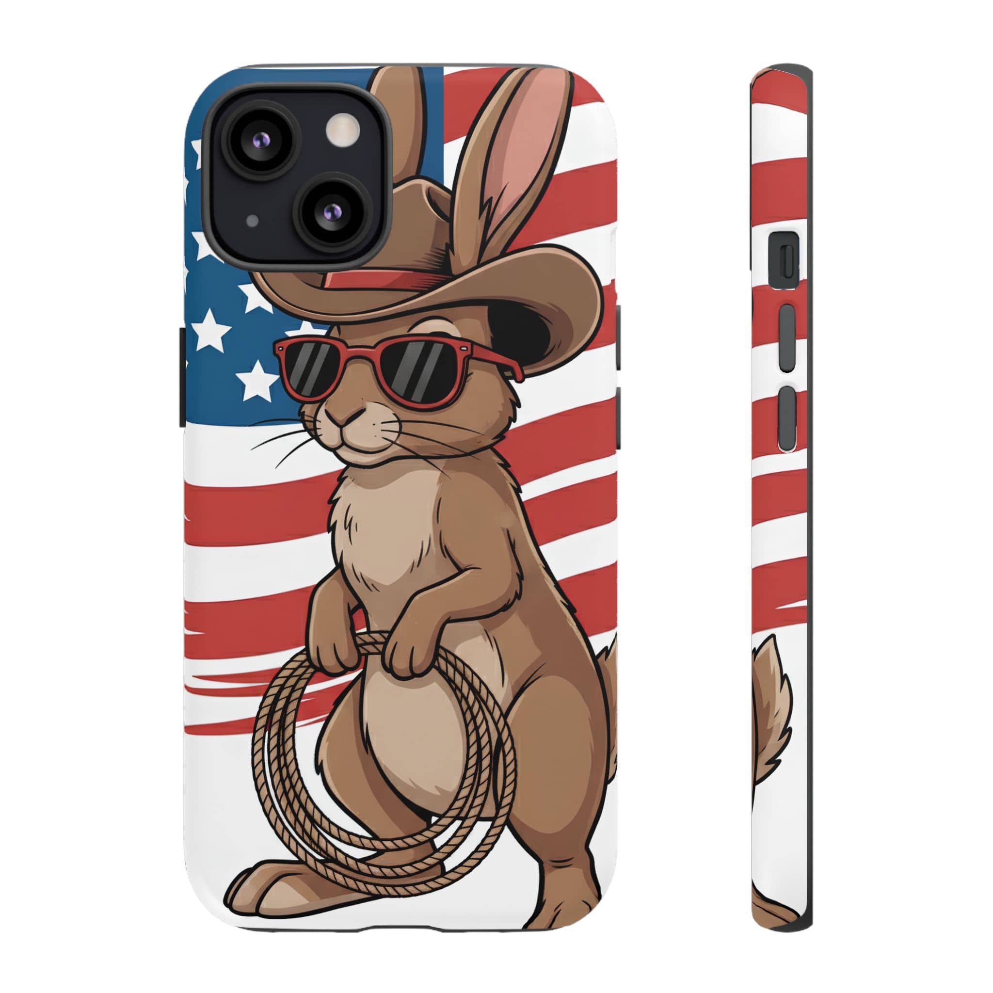 Patriotic Cowboy Bunny Phone Case