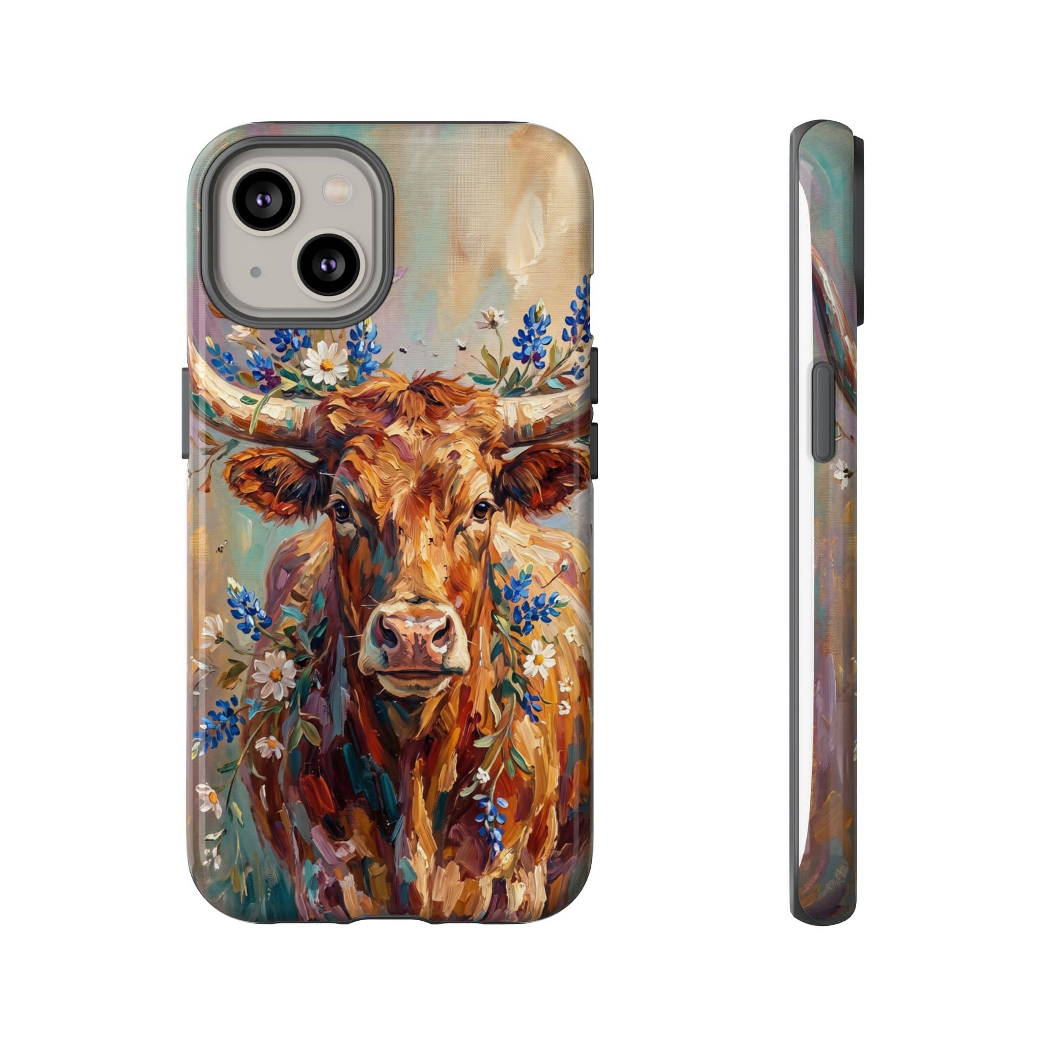 Texas Bluebonnet Longhorn Phone Case