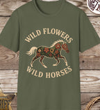 Wild Flowers Wild Horses T-Shirt