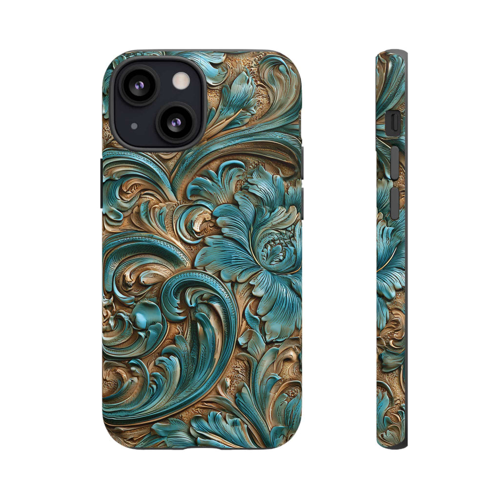 Turquoise  Western Tough Phone Case