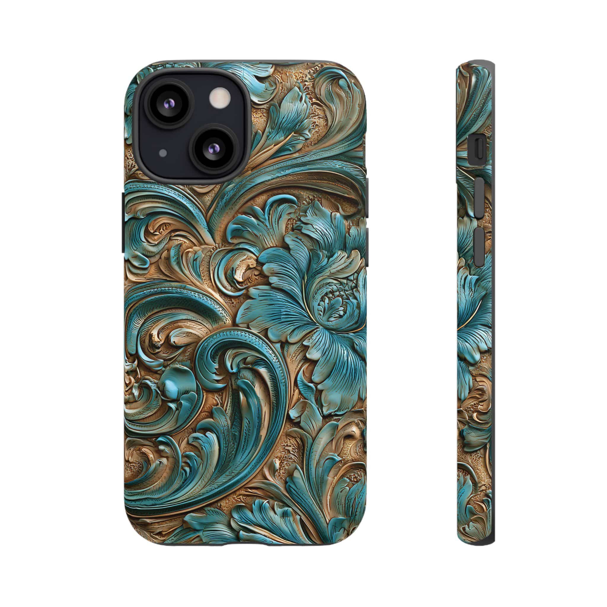 Turquoise  Western Tough Phone Case