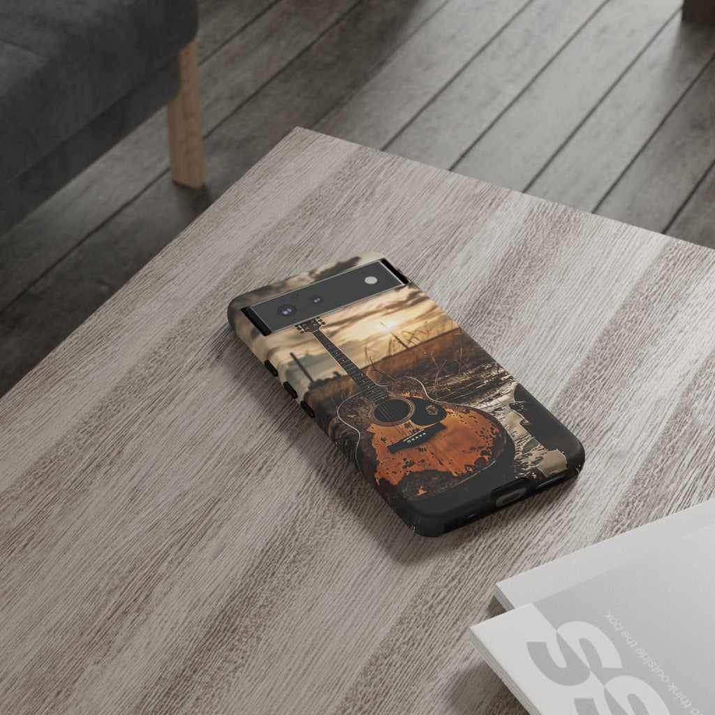 Guitar in a Wet Field -Phone Case