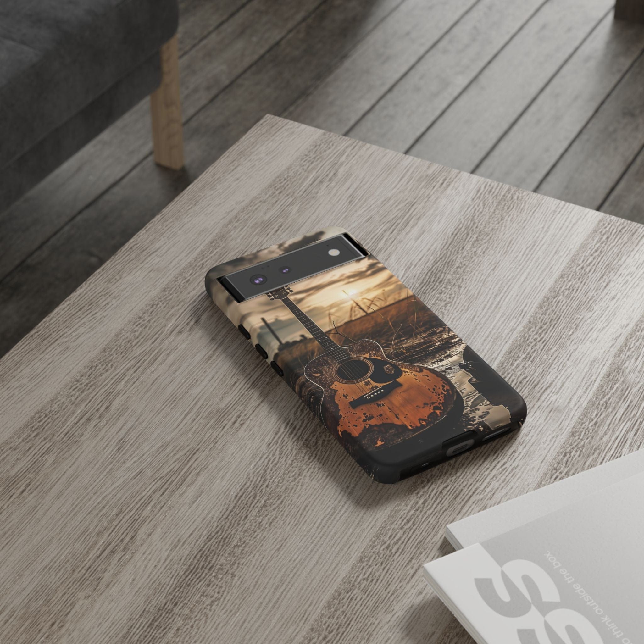 Guitar in a Wet Field -Phone Case