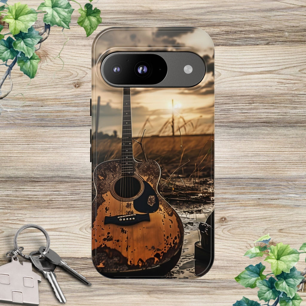 Guitar in a Wet Field -Phone Case
