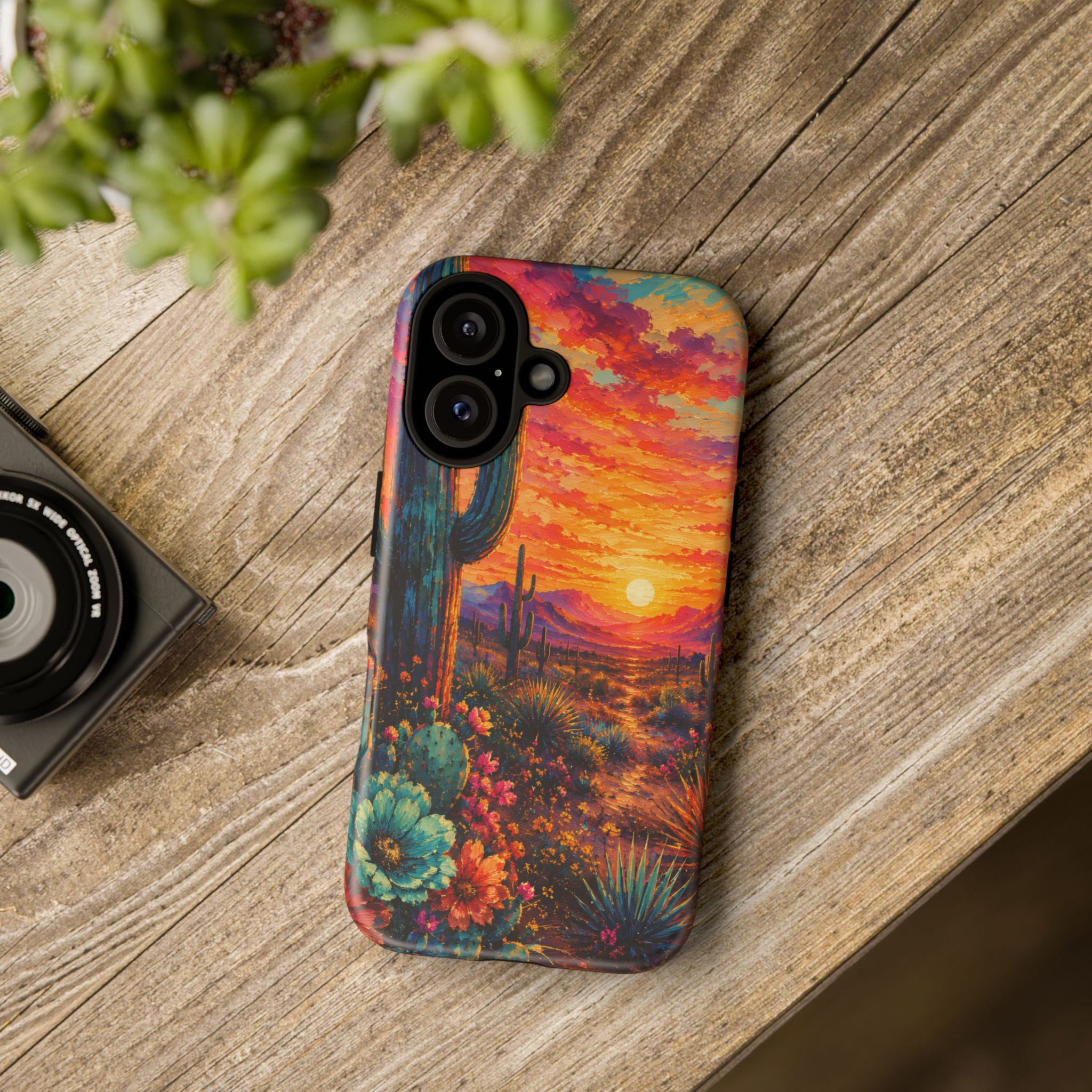 Desert Sunset Bloom Western Phone Case