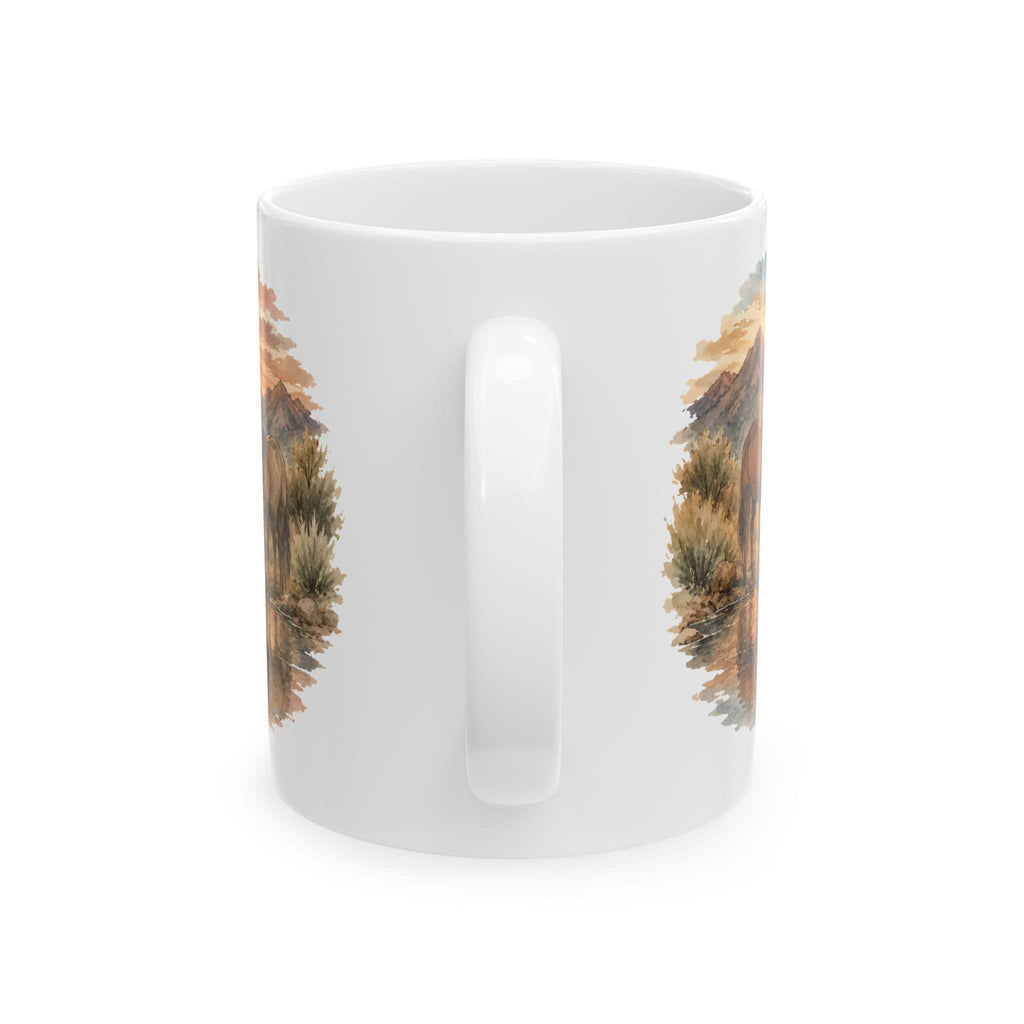 Watercolor Horses at Sunset Coffee Mug