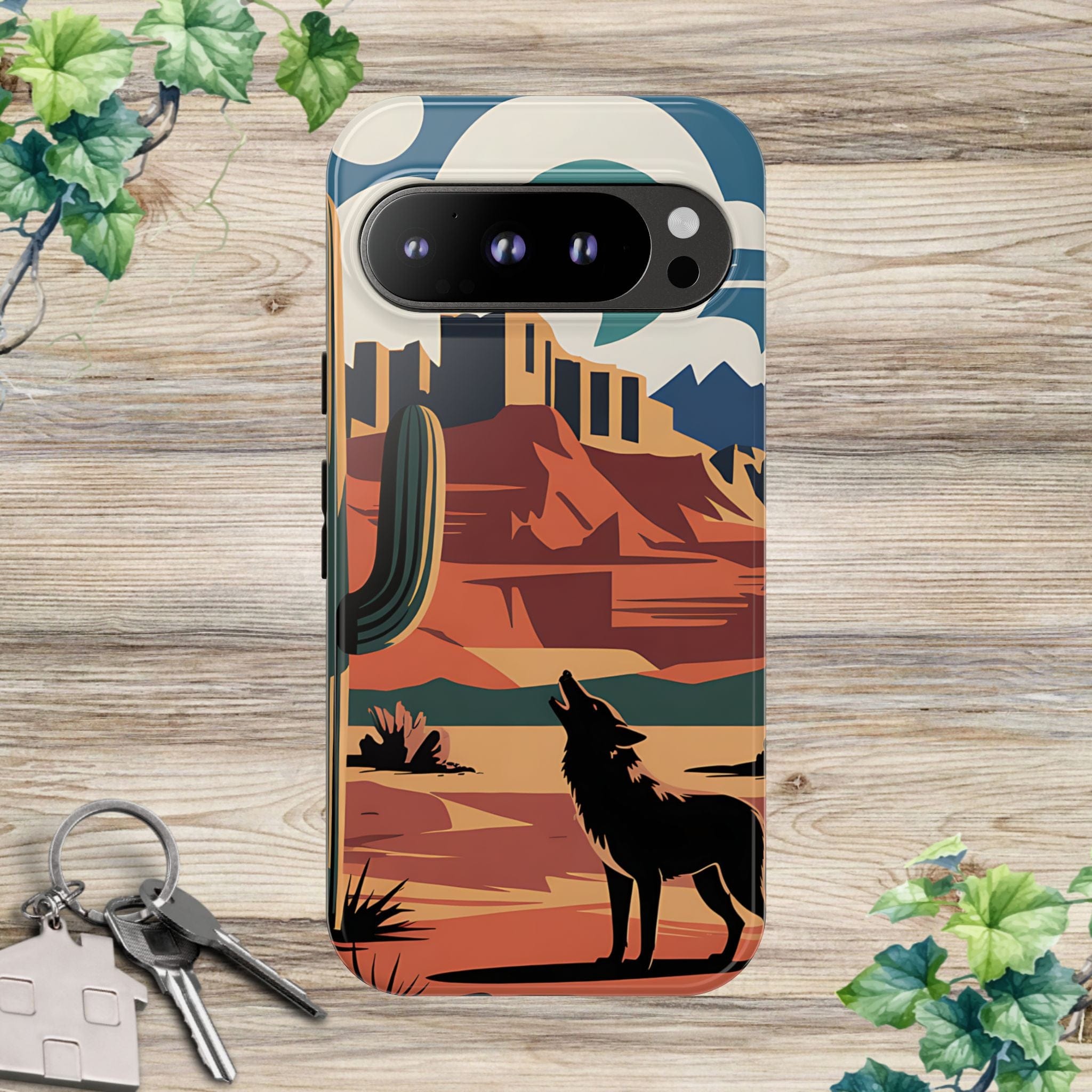 Mountain and Wolf -Phone Case
