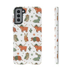Armadillo, Longhorn, Owl & Bunny Pattern-Phone Case