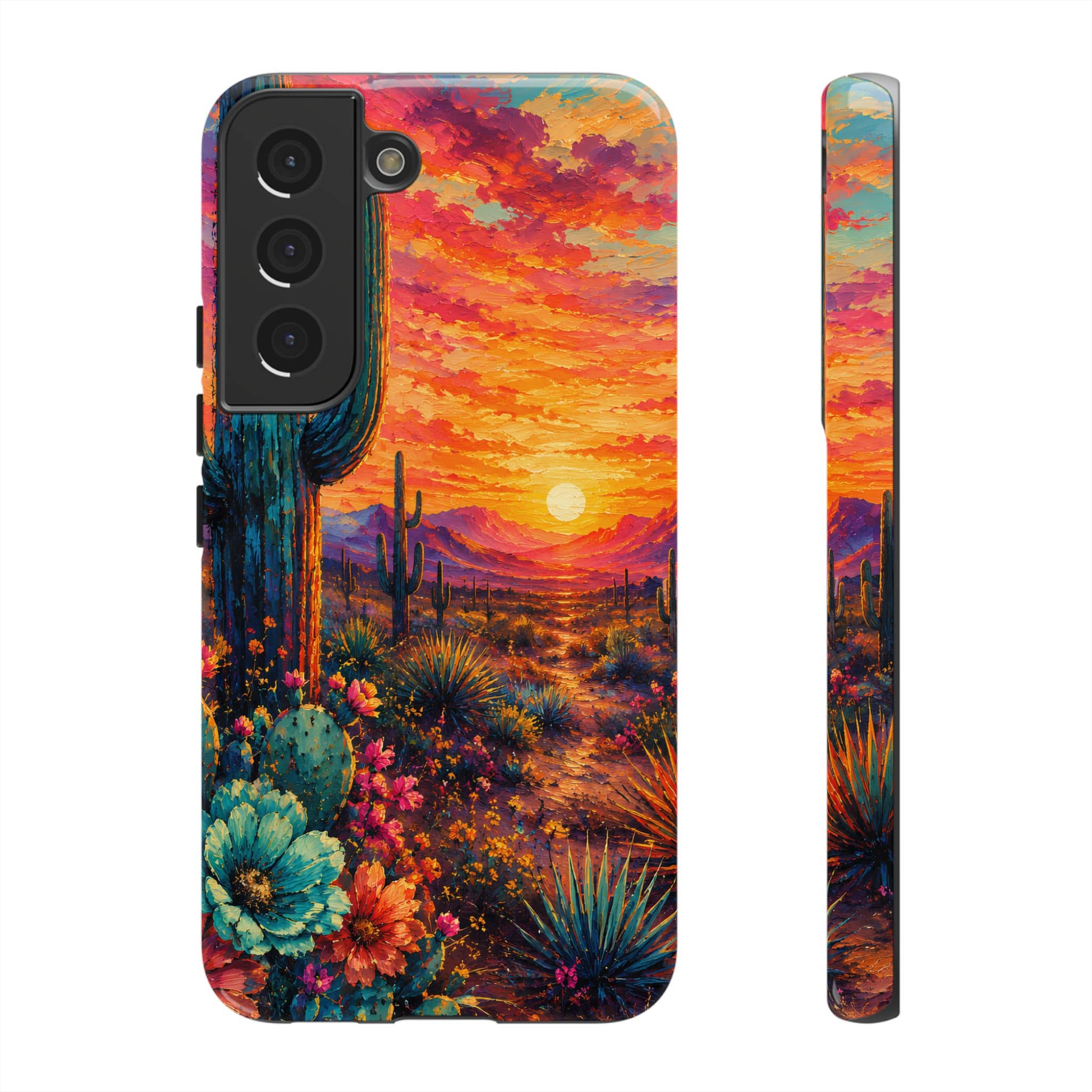 Desert Sunset Bloom Western Phone Case