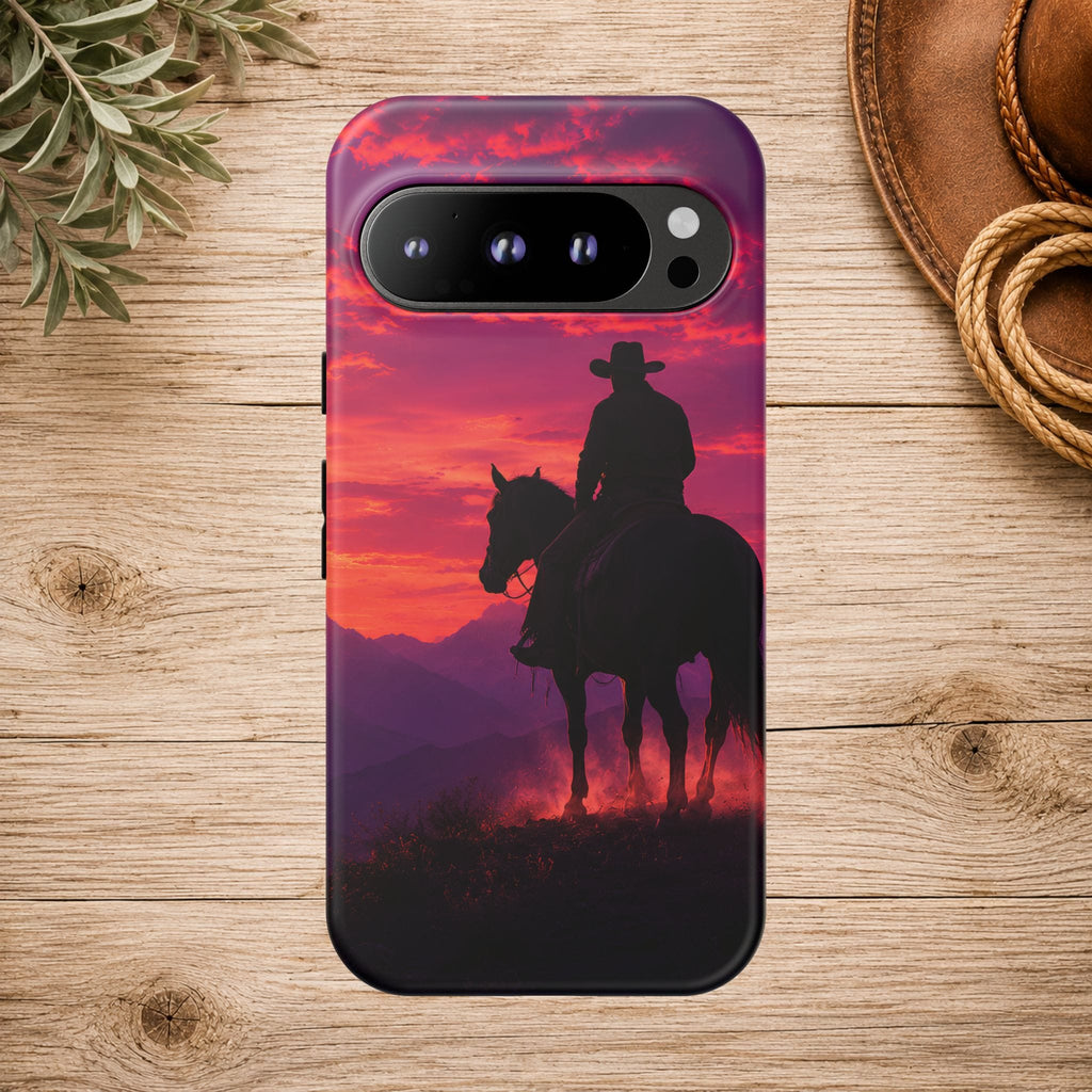 Cowboy Sunset Horseback Phone Case