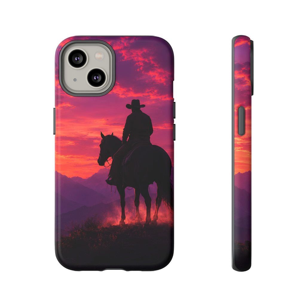 Cowboy Sunset Horseback Phone Case