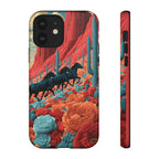 Desert Wild Horses Floral Phone Case