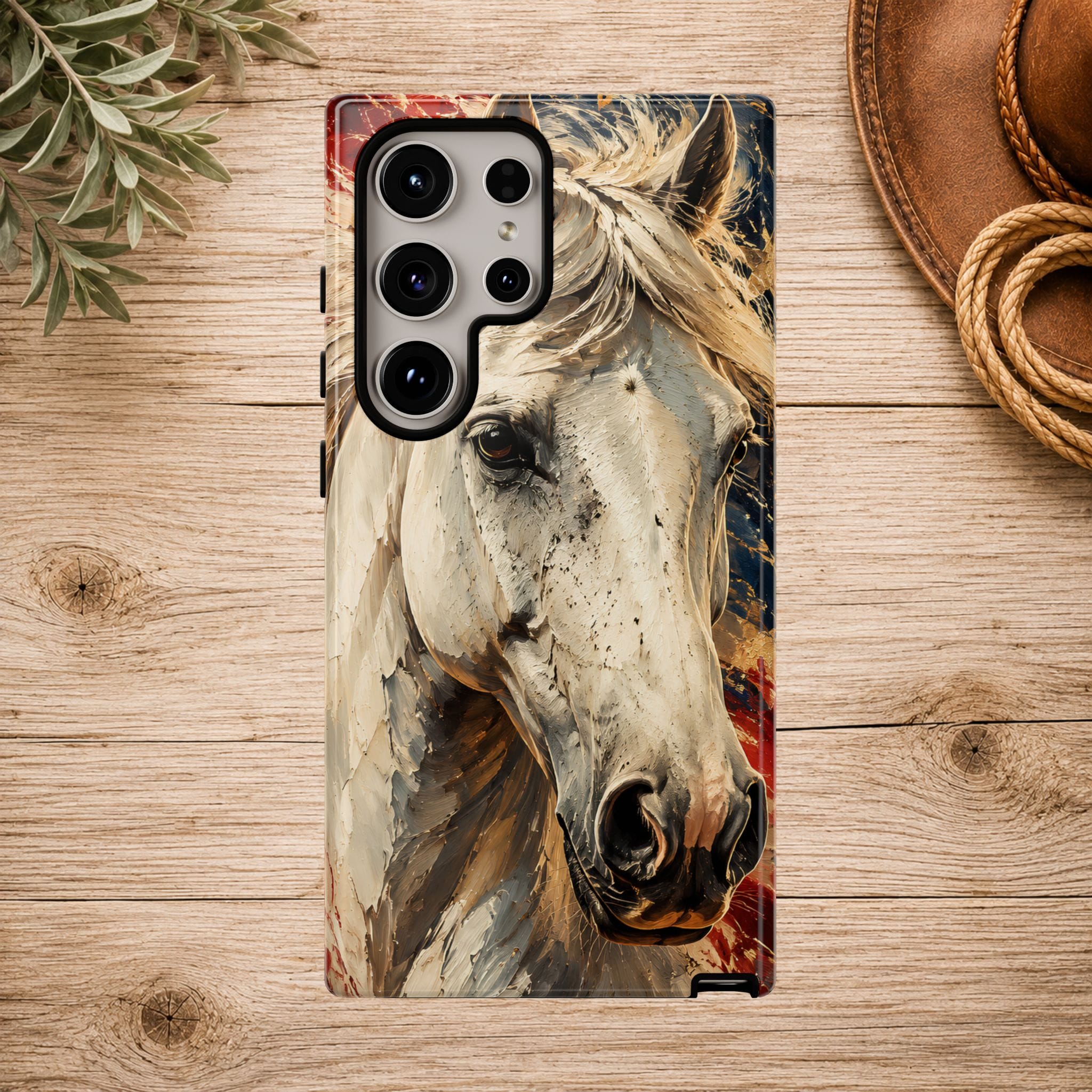 Patriotic White Horse Phone Case