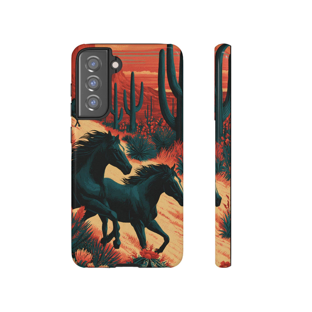 Desert Run Wild Horse Phone Case