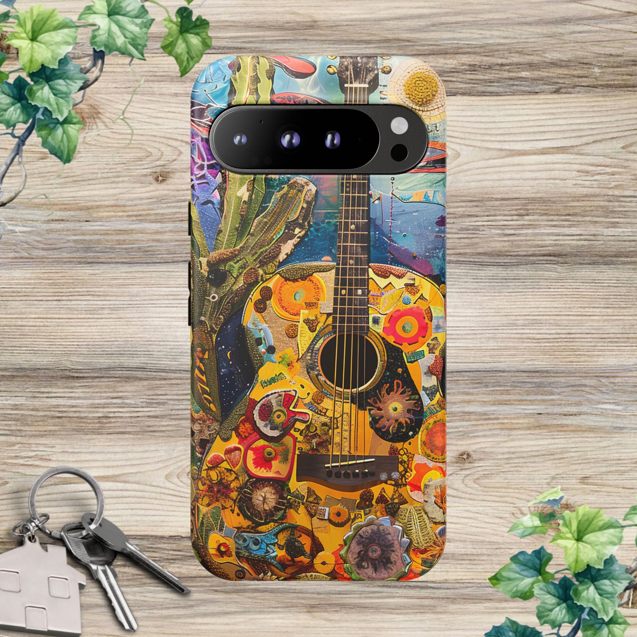 Floral Guitar- Phone Case