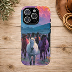 Wild Horses Sunset Mountain Phone Case