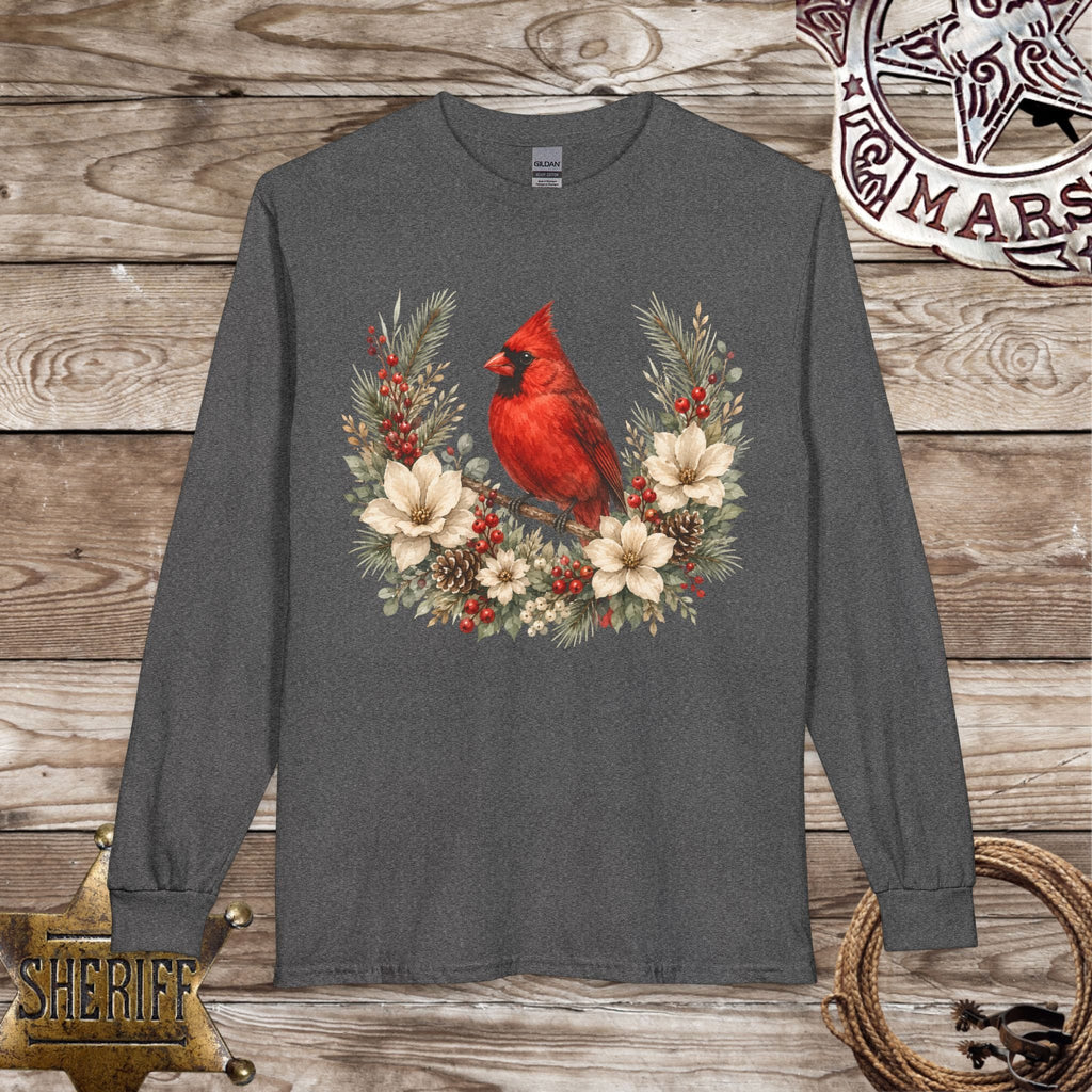 Cardinal Wreath Long Sleeve Shirt