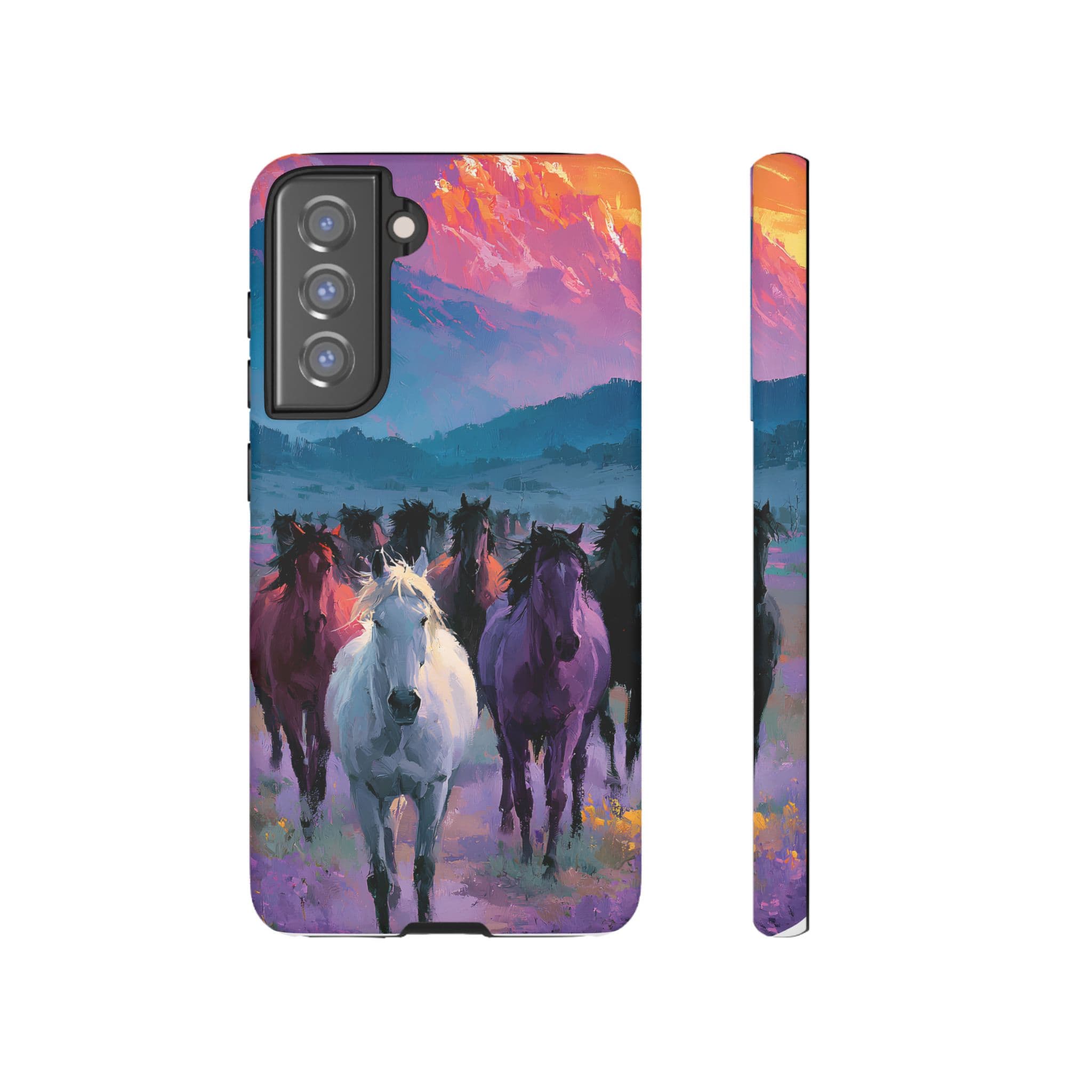 Wild Horses Sunset Mountain Phone Case