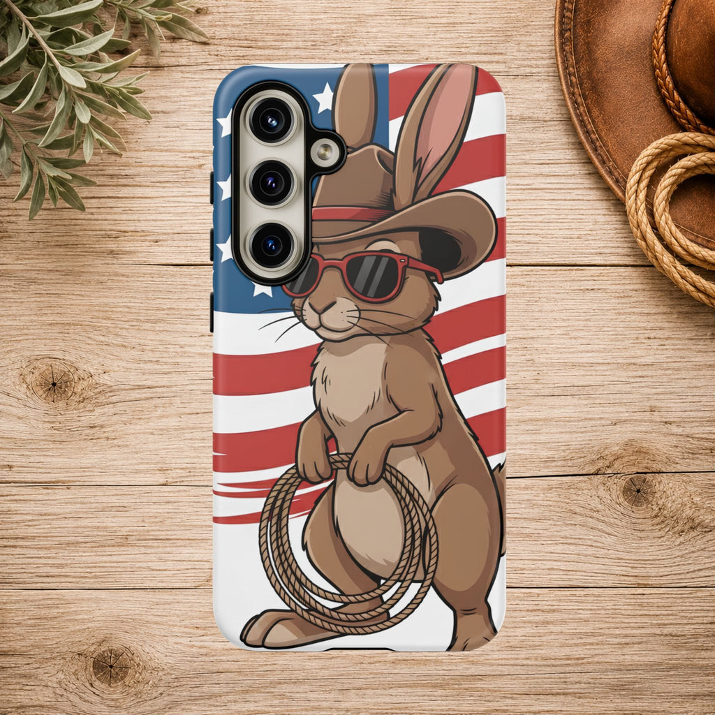 Patriotic Cowboy Bunny Phone Case