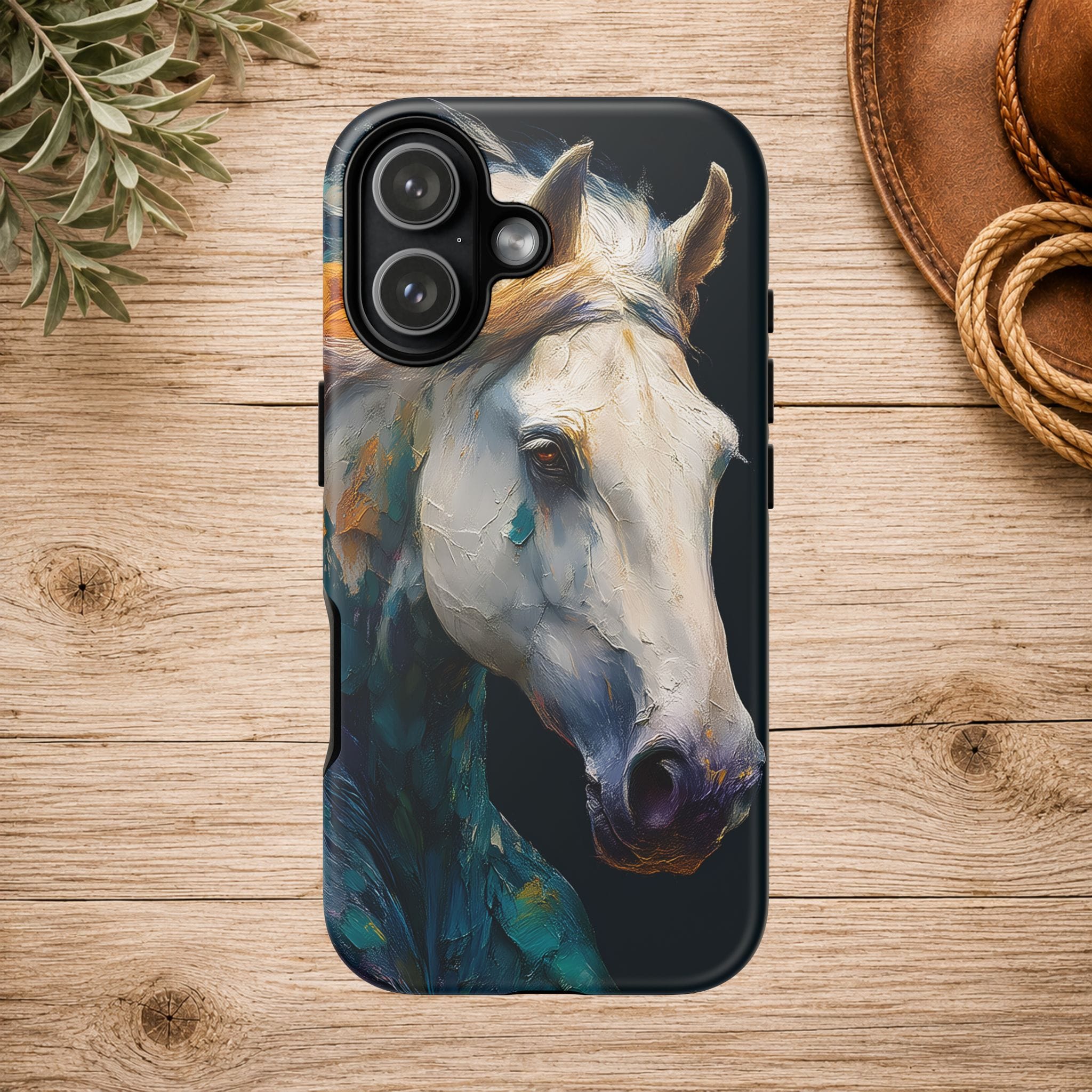 White Horse Art Phone Case