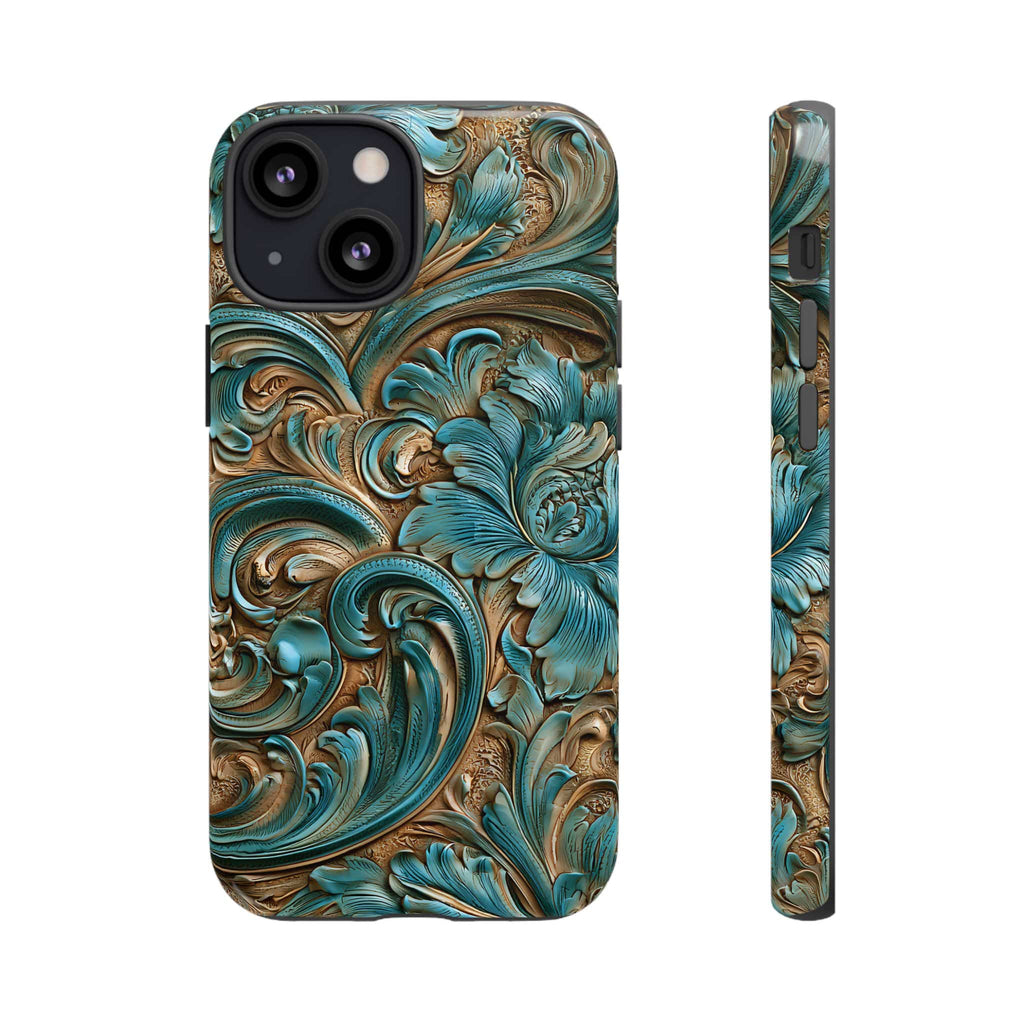 Turquoise  Western Tough Phone Case