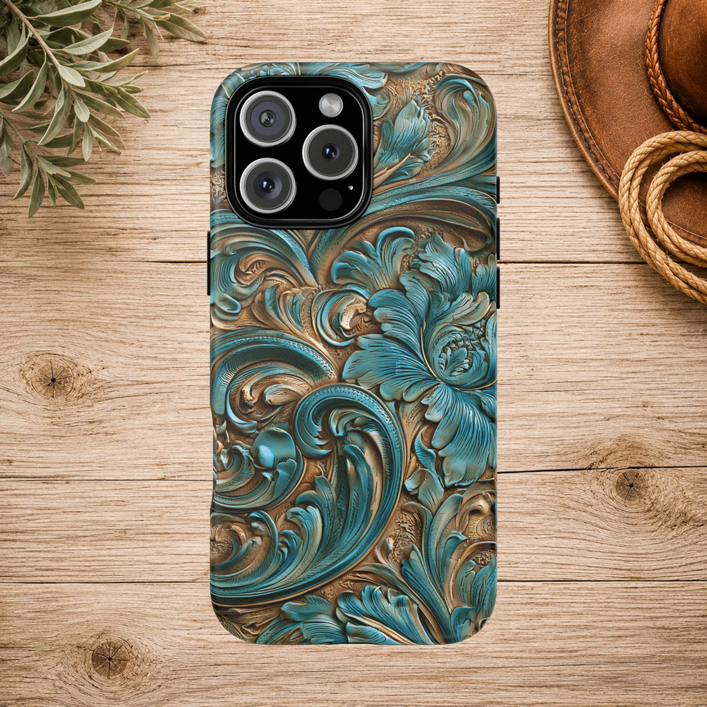 Turquoise  Western Tough Phone Case