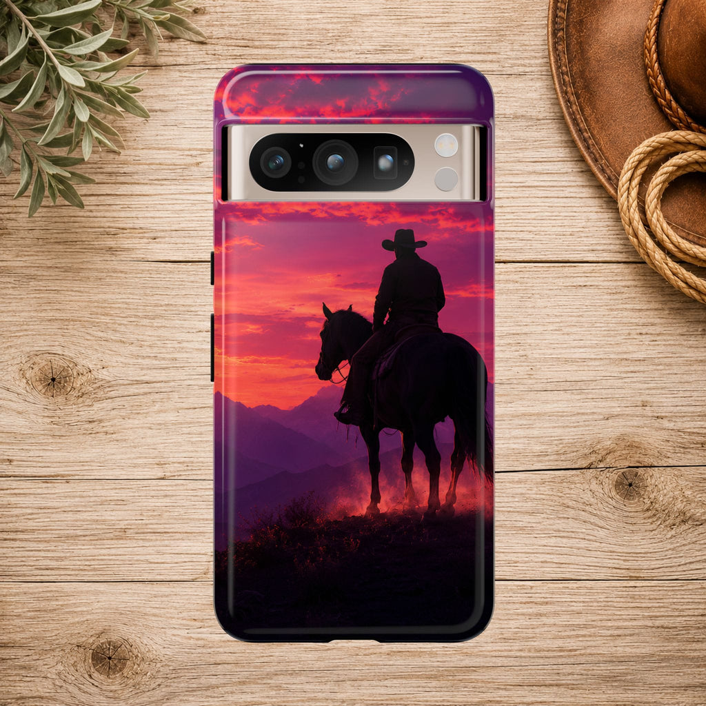 Cowboy Sunset Horseback Phone Case