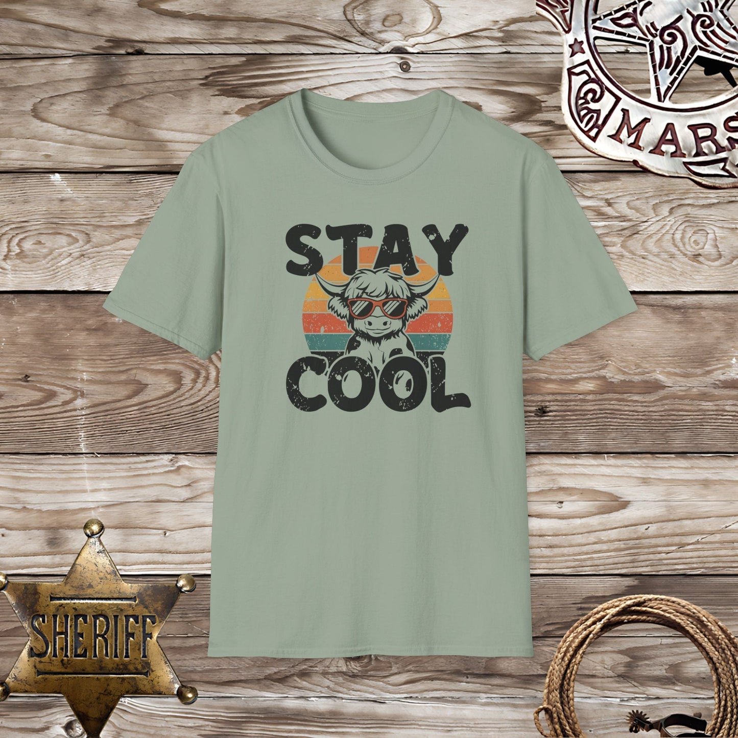 Softstyle Unisex T-Shirt:  Highland Cow Stay Cool