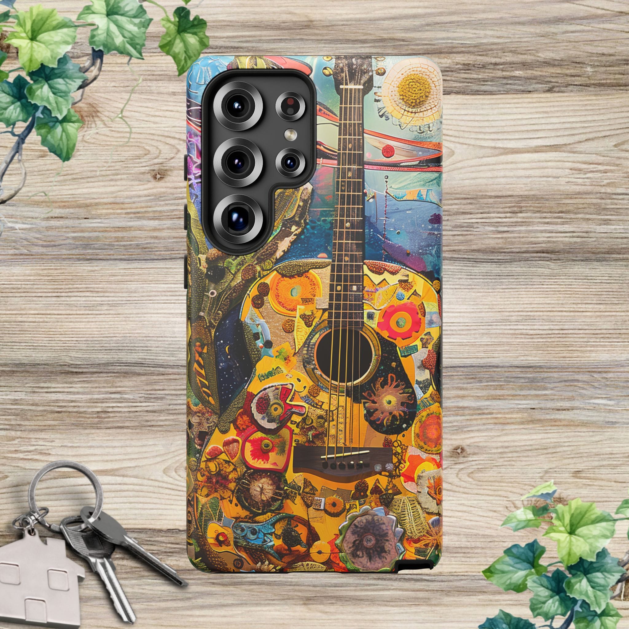 Floral Guitar- Phone Case